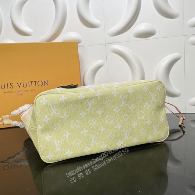 LV專櫃新款女包 路易威登Neverfull中號Tote包 漸變粉彩色 M45680 LV新款購物袋  ydh4251